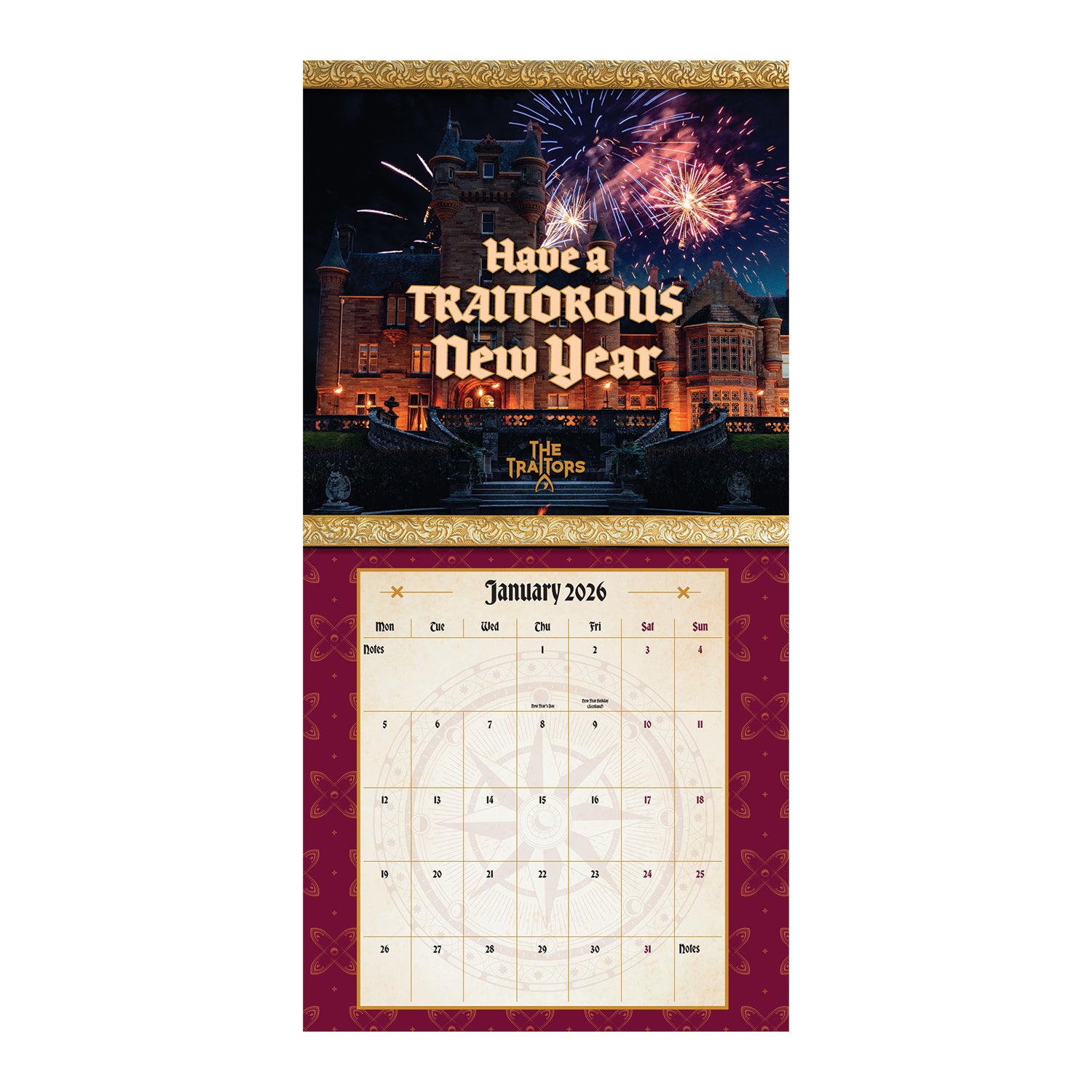 The Traitors 2026 Square Calendar