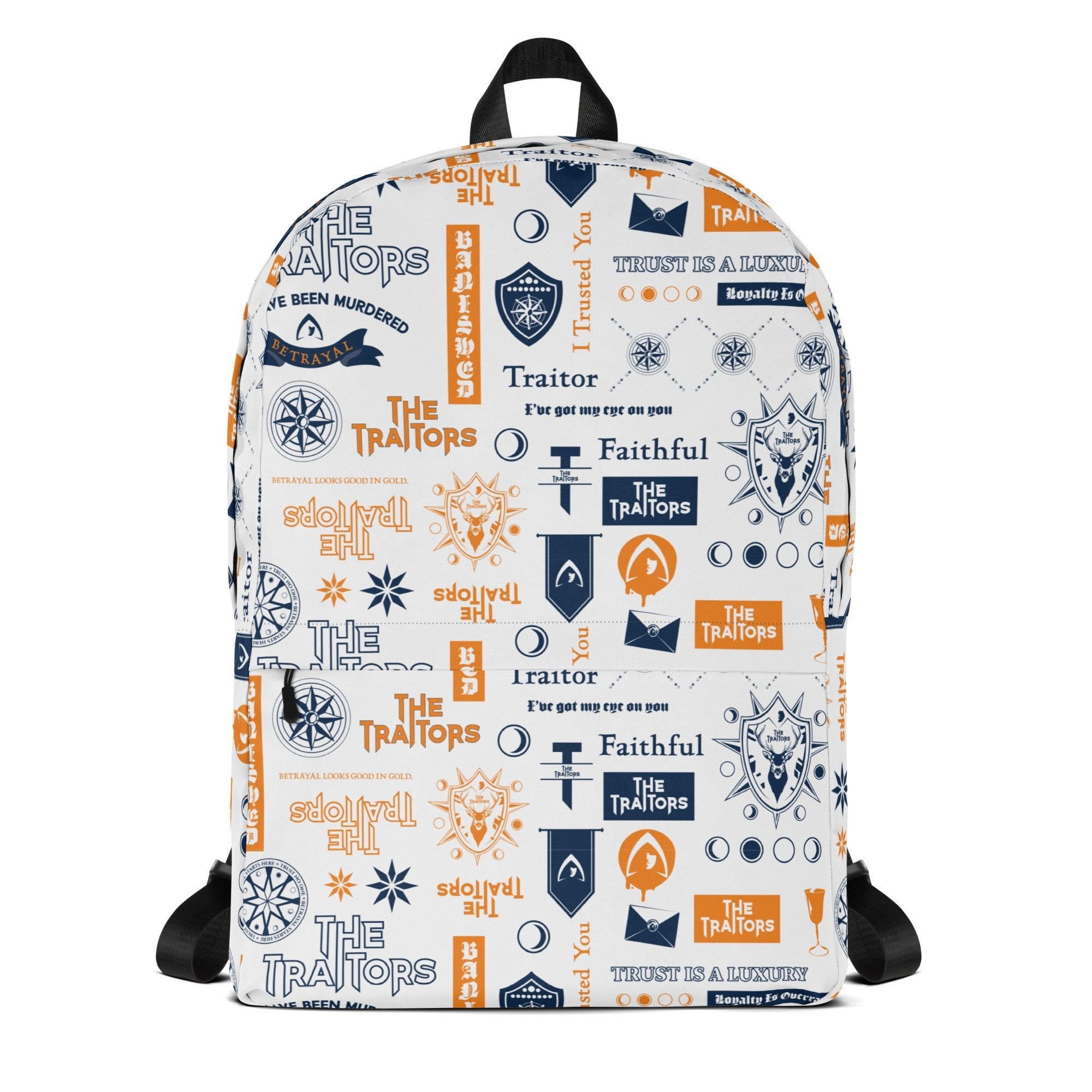 Traitors All - Over Pattern White Backpack - Traitors Store