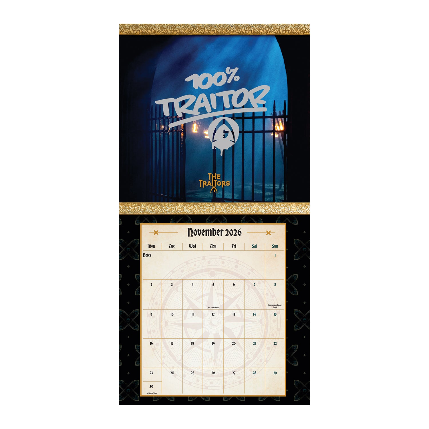 The Traitors 2026 Square Calendar