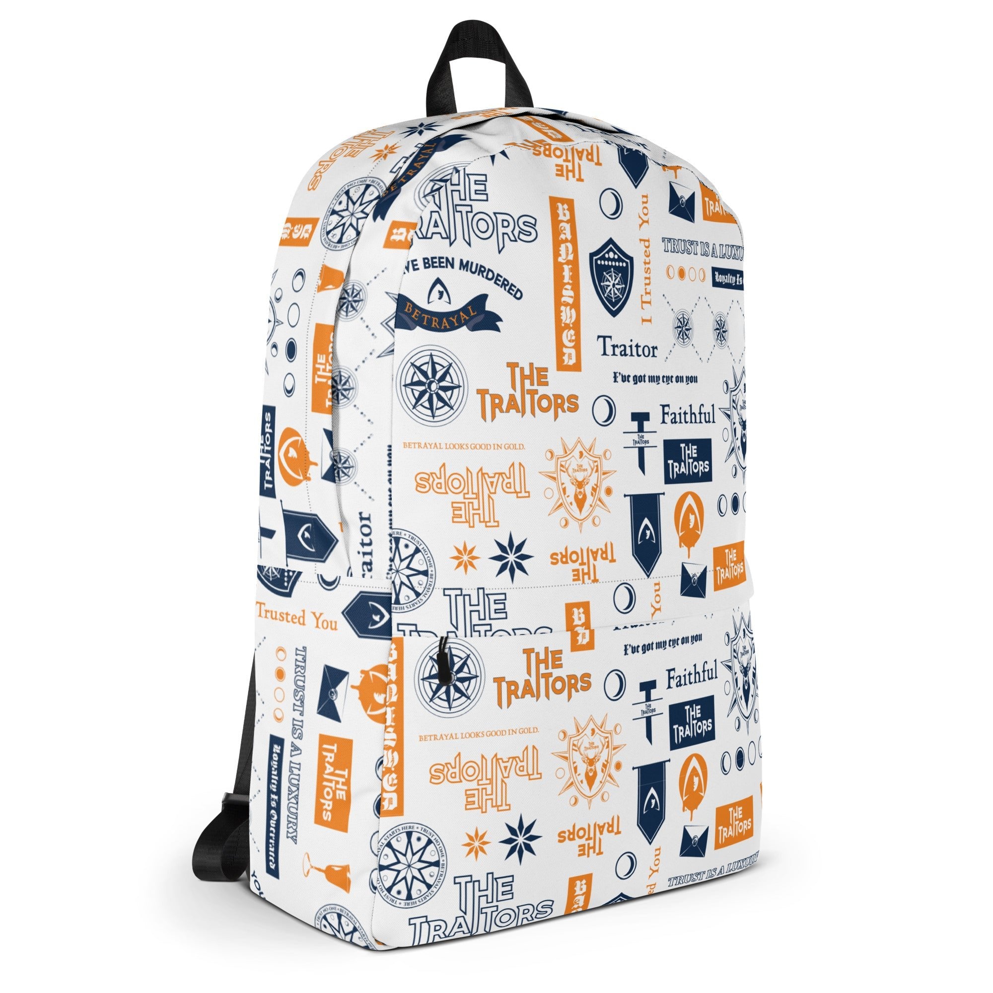Traitors All - Over Pattern White Backpack - Traitors Store